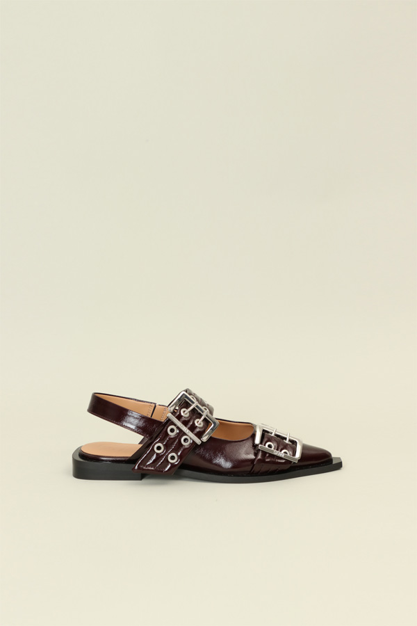 Ganni <span> Naplack Flats